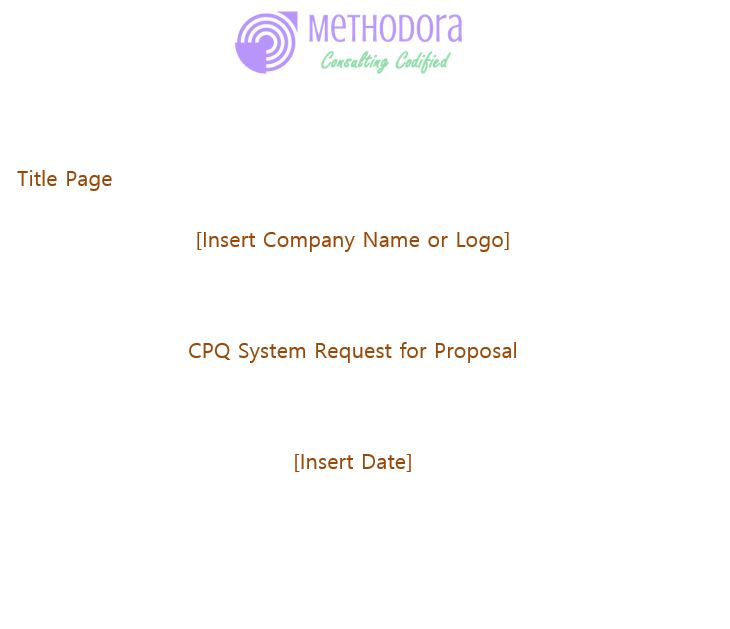 قالب RFP سیستم CPQ
